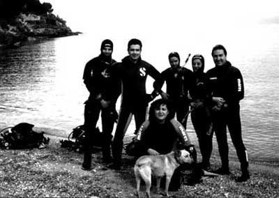 Foto di un gruppo di Subacquea
